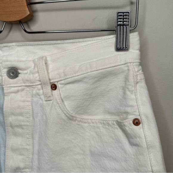 Levi's Denim High-Rise Deconstructed Button Fly Jean Skirt - Picture 13 of 13